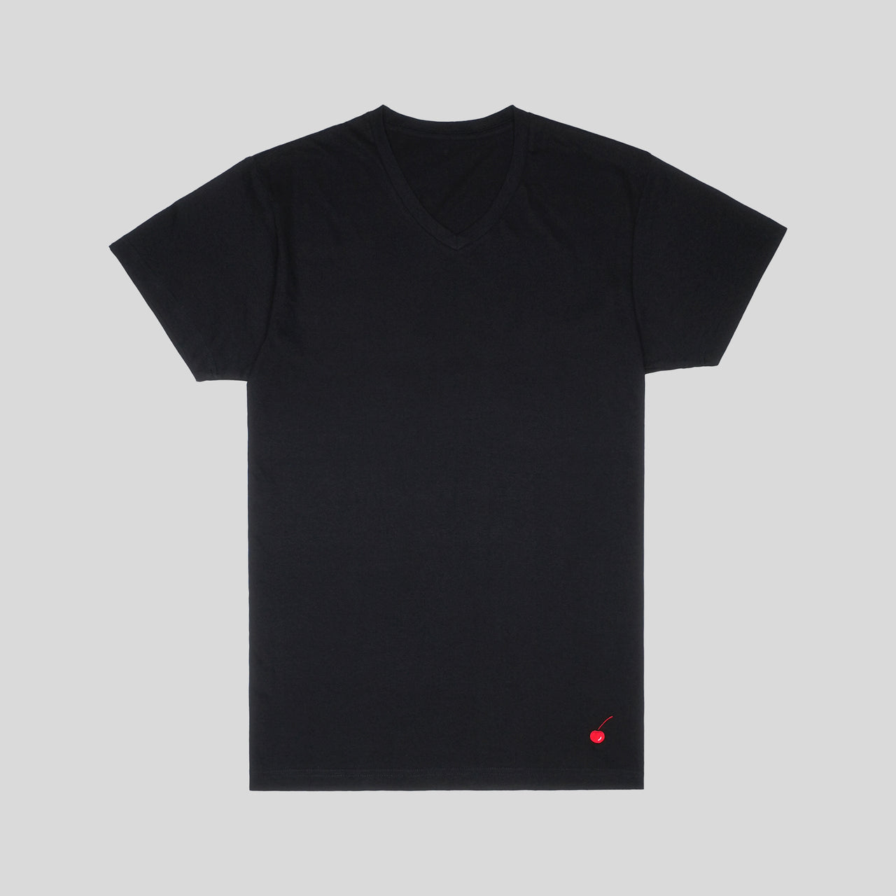 BLACK V- NECK TEE